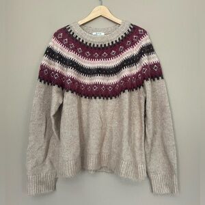 {Madewell} Fair Isle Alpaca and Merino Wool Blend Sweater - Womens XL - NWT